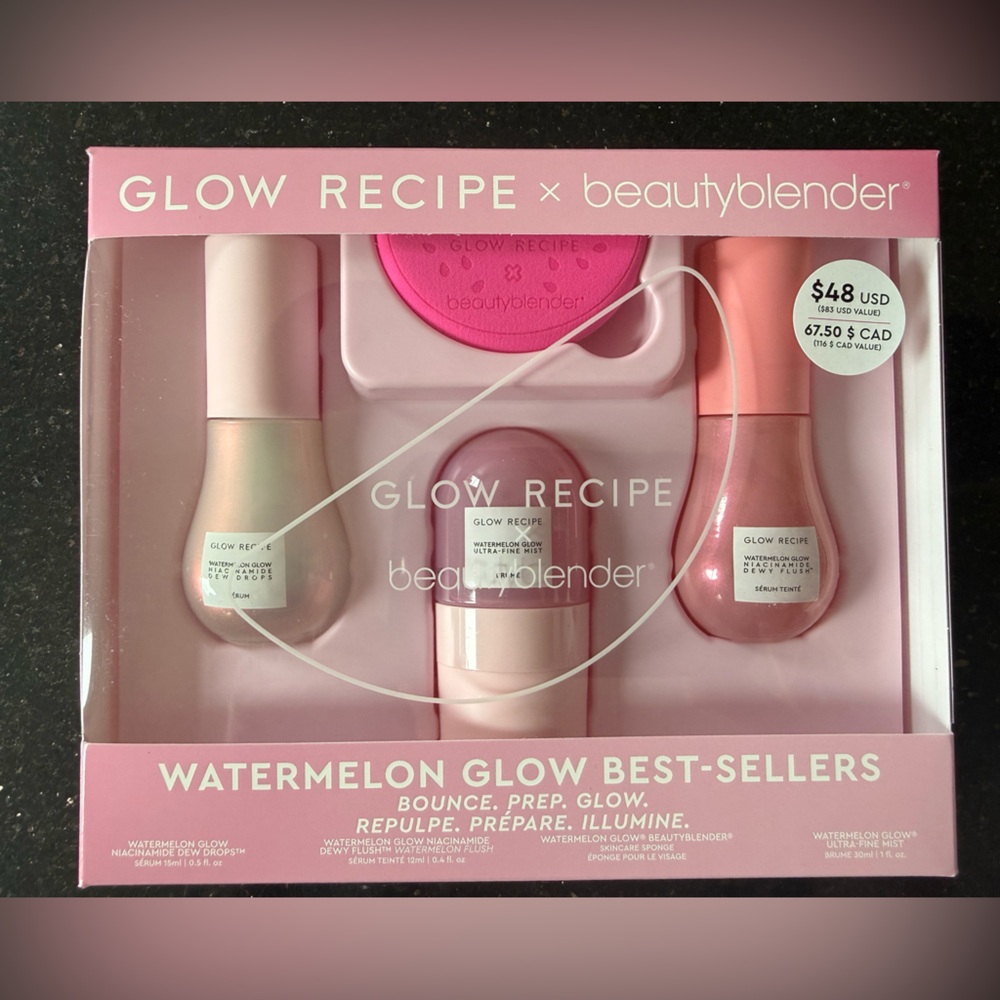 Never opened-Glow Recipe X Beautyblender Watermelon Glow Bestsellers - Picture 5 of 7
